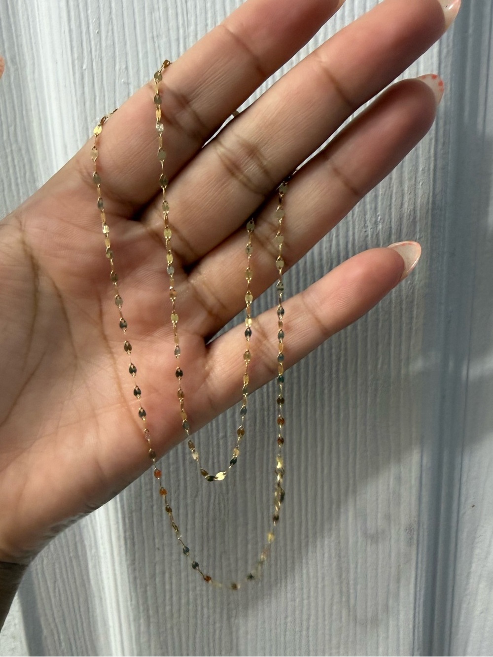 10K mirror 20 inch necklace